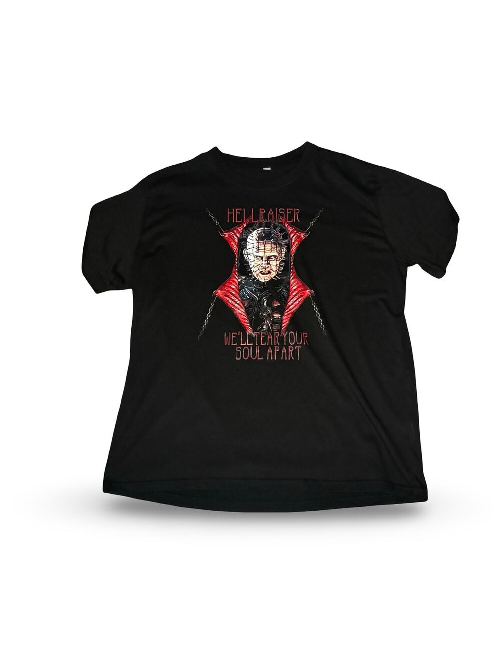 Hellraiser Black Pinhead Horror Movie Graphic T-Shirt – Men’s Size XL